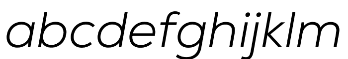 Nexa Light Italic Font LOWERCASE