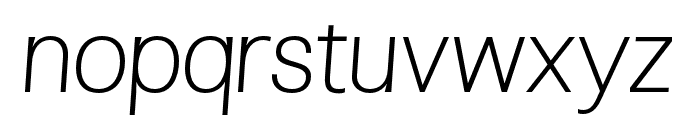 NonBureau ThinItalic Font LOWERCASE