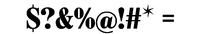 OTTMarlfield Bold Font OTHER CHARS