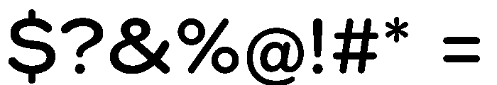 OTTNeufRounded Regular Font OTHER CHARS