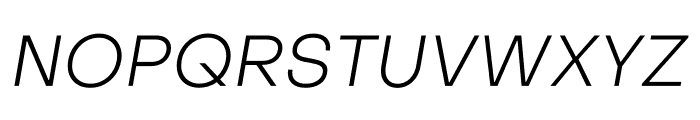 Object Sans Light Slanted Font UPPERCASE
