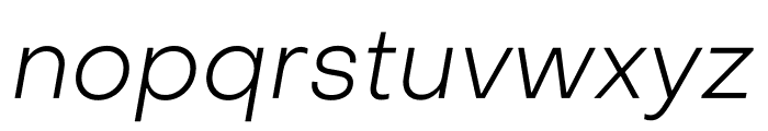 Object Sans Light Slanted Font LOWERCASE