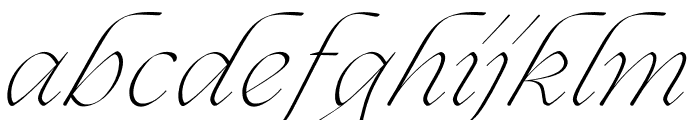 Ogg Thin Italic Font LOWERCASE