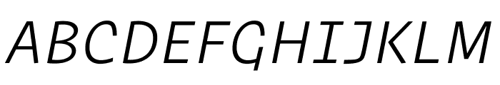 Operator Light Italic Font UPPERCASE