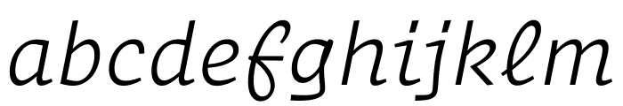 Operator Light Italic Font LOWERCASE