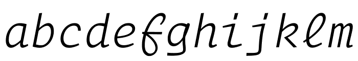 Operator Mono Light Italic Font LOWERCASE