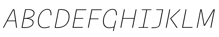 Operator Thin Italic Font UPPERCASE