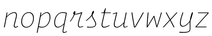 Operator Thin Italic Font LOWERCASE