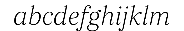 Orbikular ExtraLightItalic Font LOWERCASE