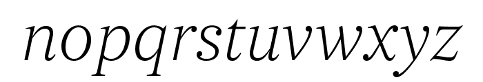 Orbikular ExtraLightItalic Font LOWERCASE