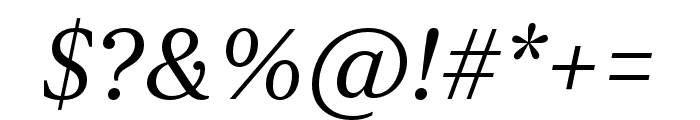 Orbikular Italic Font OTHER CHARS