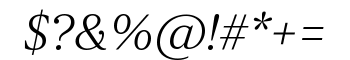 Orbikular LightItalic Font OTHER CHARS