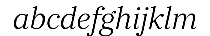 Orbikular LightItalic Font LOWERCASE