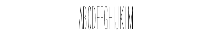 Origin Super Condensed UltraLight Font UPPERCASE