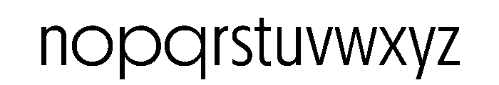 Otterco DisplayLight Font LOWERCASE