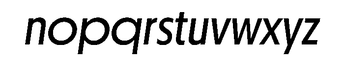 Otterco DisplayRegularItalic Font LOWERCASE