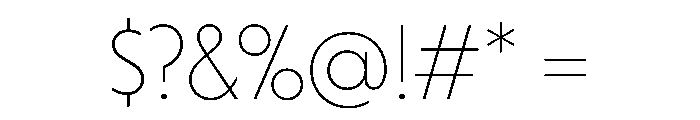 Otterco DisplayThin Font OTHER CHARS