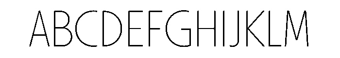 Otterco DisplayThin Font UPPERCASE