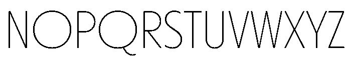 Otterco DisplayThin Font UPPERCASE