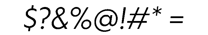 Otterco LightItalic Font OTHER CHARS