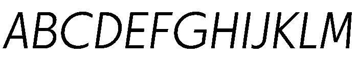 Otterco LightItalic Font UPPERCASE