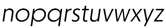 Otterco LightItalic Font LOWERCASE