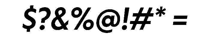 Otterco MediumItalic Font OTHER CHARS