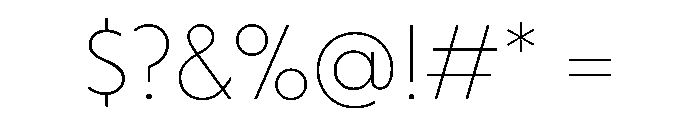 Otterco Thin Font OTHER CHARS