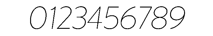 Otterco ThinItalic Font OTHER CHARS
