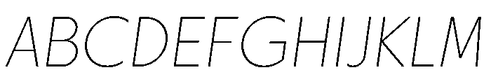 Otterco ThinItalic Font UPPERCASE