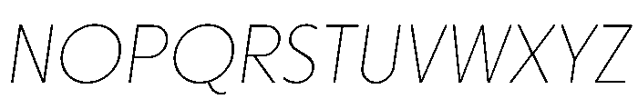 Otterco ThinItalic Font UPPERCASE
