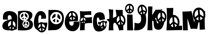 PEACE Font UPPERCASE