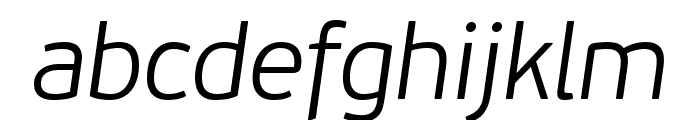 PF Beau Sans VAR Light Italic Font LOWERCASE