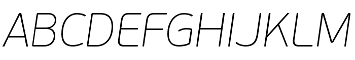 PF Beau Sans VAR Thin Italic Font UPPERCASE