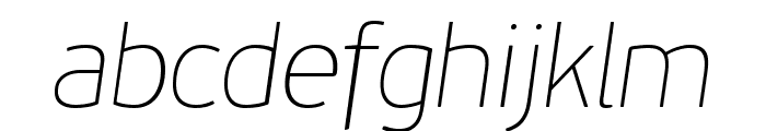 PF Beau Sans VAR Thin Italic Font LOWERCASE