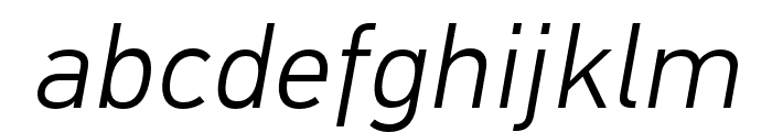 PF DIN Global Light Italic Font LOWERCASE