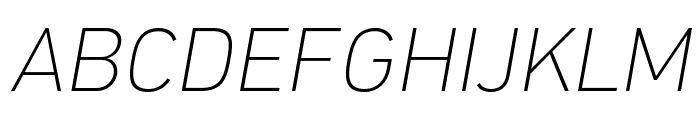 PF DIN Global Thin Italic Font UPPERCASE