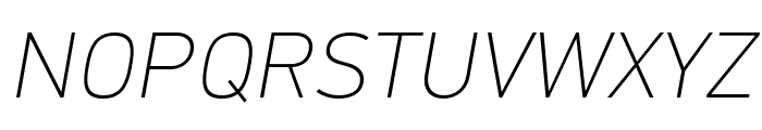 PF DIN Global Thin Italic Font UPPERCASE