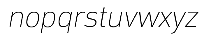PF DIN Global Thin Italic Font LOWERCASE