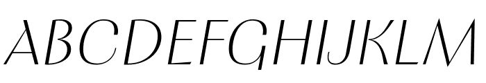 PF Marlet Display Thin Italic Font UPPERCASE