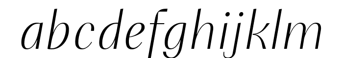 PF Marlet Display Thin Italic Font LOWERCASE