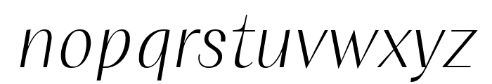 PF Marlet Display Thin Italic Font LOWERCASE