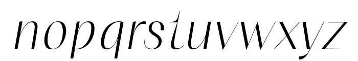 PF Marlet Finesse Thin Italic Font LOWERCASE