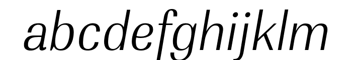 PF Marlet Text Light Italic Font LOWERCASE