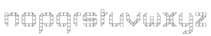 PF Mechanica Outline Font LOWERCASE