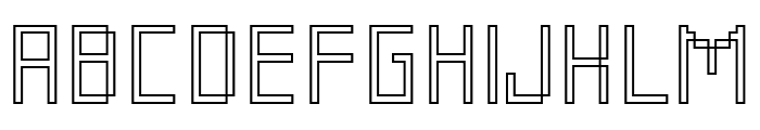 PF Online Light Outline Font UPPERCASE