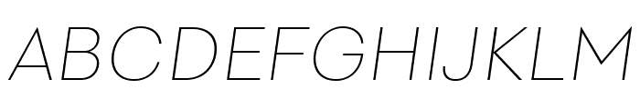 PF Spekk VAR Thin Italic Font UPPERCASE