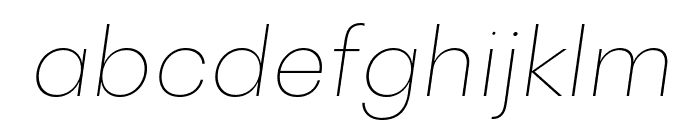 PF Spekk VAR Thin Italic Font LOWERCASE