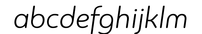 PFBagueRoundPro-LightItalic Font LOWERCASE