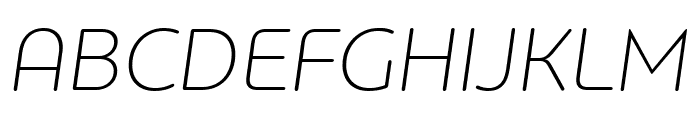PFBagueRoundPro-ThinItalic Font UPPERCASE